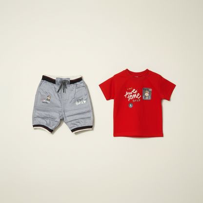 Baby Shirt & Shorts Set - Soft Cotton Summer 2-Piece Casual Outfit for Infants 3-9 Months