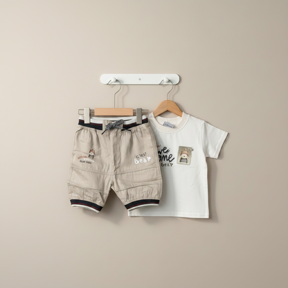 Baby Shirt & Shorts Set - Soft Cotton Summer 2-Piece Casual Outfit for Infants 3-9 Months