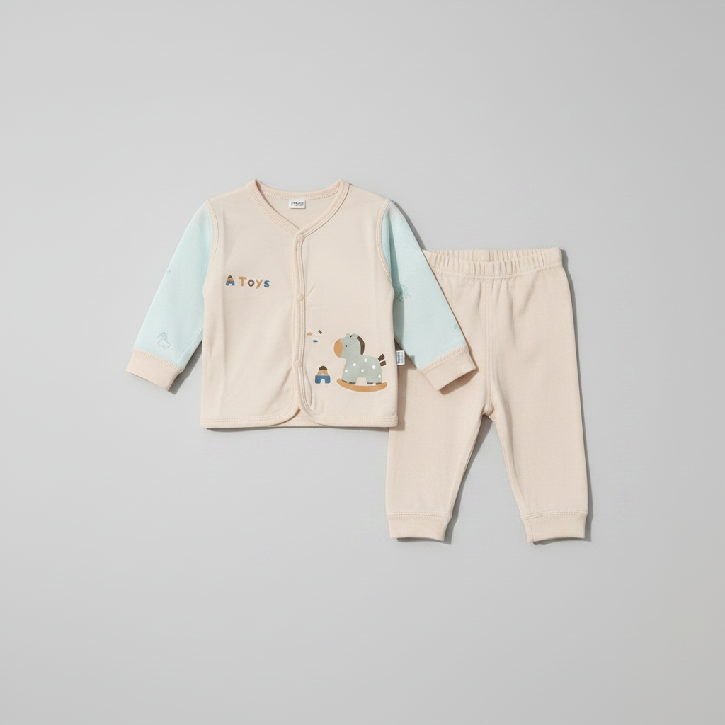 Baby 2-piece soft cotton suit for newborns 0-6 months