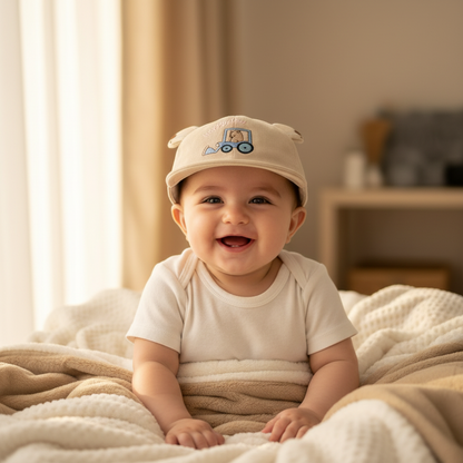 Baby Happy Day Cap - Soft Infant Hat for 6-12 Months