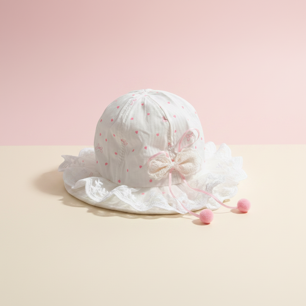 Baby Girls Summer Hat - Stylish Toddler Sun Hat for 1-2 Years