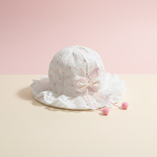 Baby Girls Summer Hat - Stylish Toddler Sun Hat for 1-2 Years
