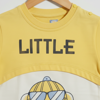 Baby 3-piece outfit set in warm earth tones