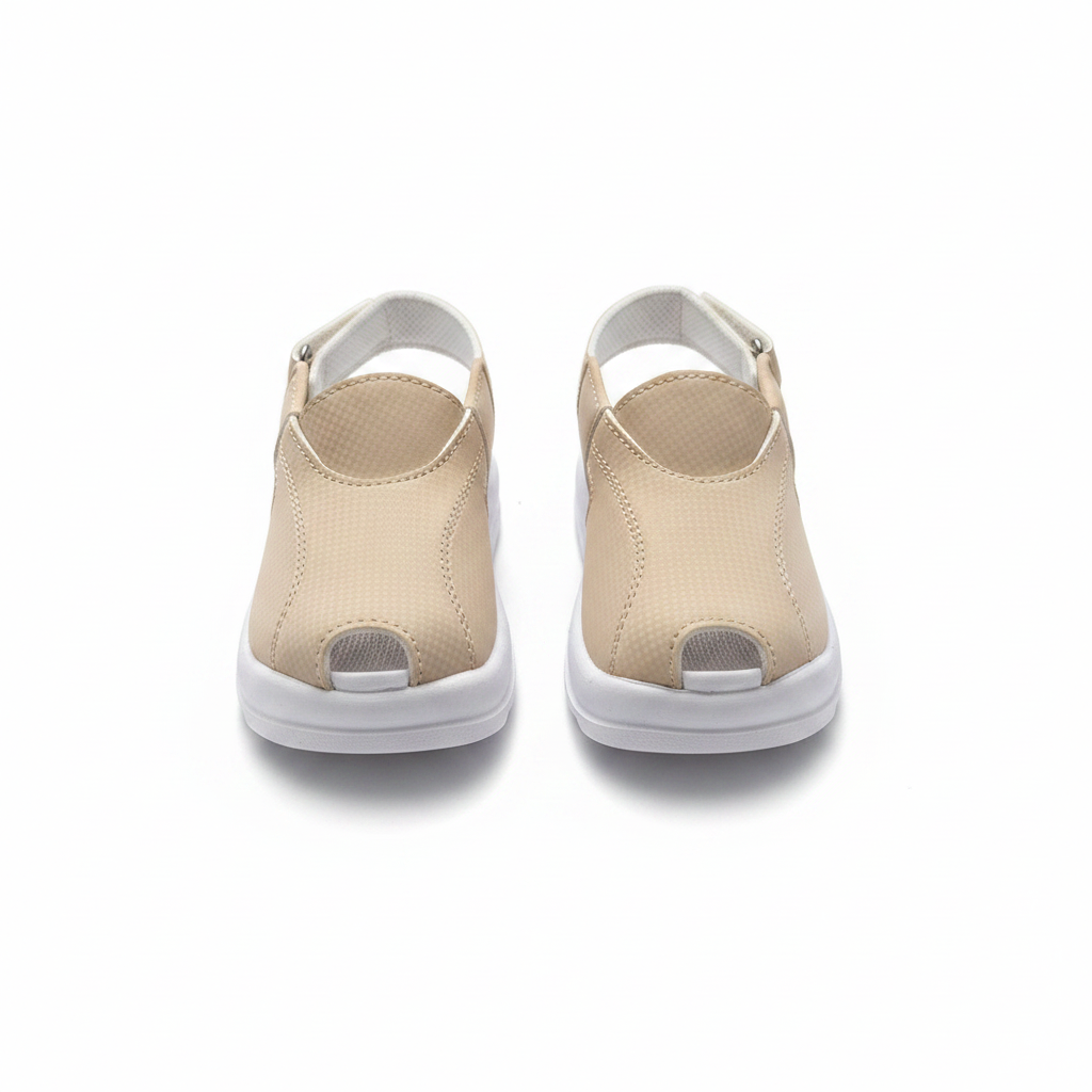 Newborn Cream Peshawari Sandal – Handmade Traditional Baby Shoes | Cream