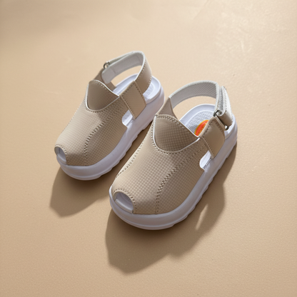 Newborn Cream Peshawari Sandal – Handmade Traditional Baby Shoes | Cream