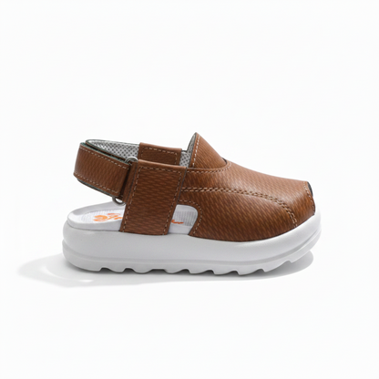 Newborn Brown Peshawari Sandal – Traditional Baby Brown Shoes