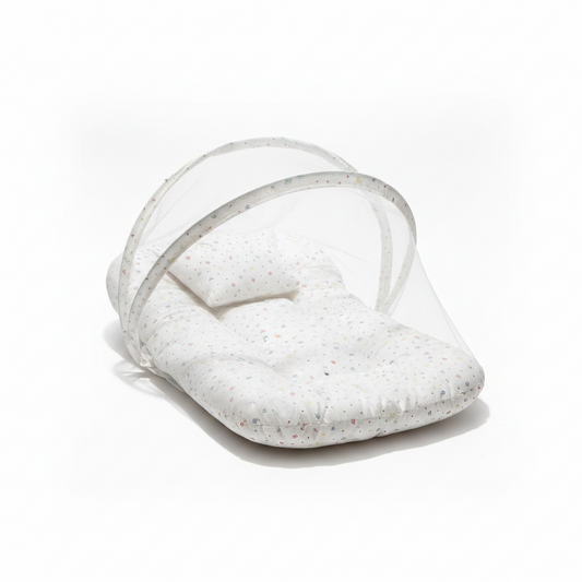 Baby Nest with Mosquito Net – Newborn Lounger & Sleep Pod