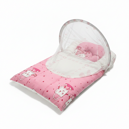 Baby Nest with Mosquito Net – Infant Lounger for Home & Outdoors