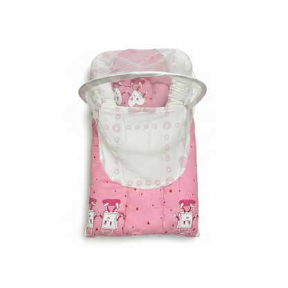 Baby Nest with Mosquito Net – Infant Lounger for Home & Outdoors