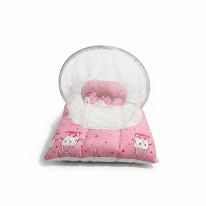 Baby Nest with Mosquito Net – Infant Lounger for Home & Outdoors