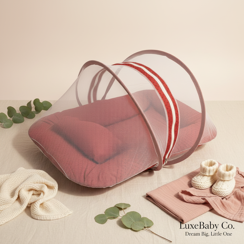 Baby Nest with Mosquito Net – Newborn Gift & Nursery Essential