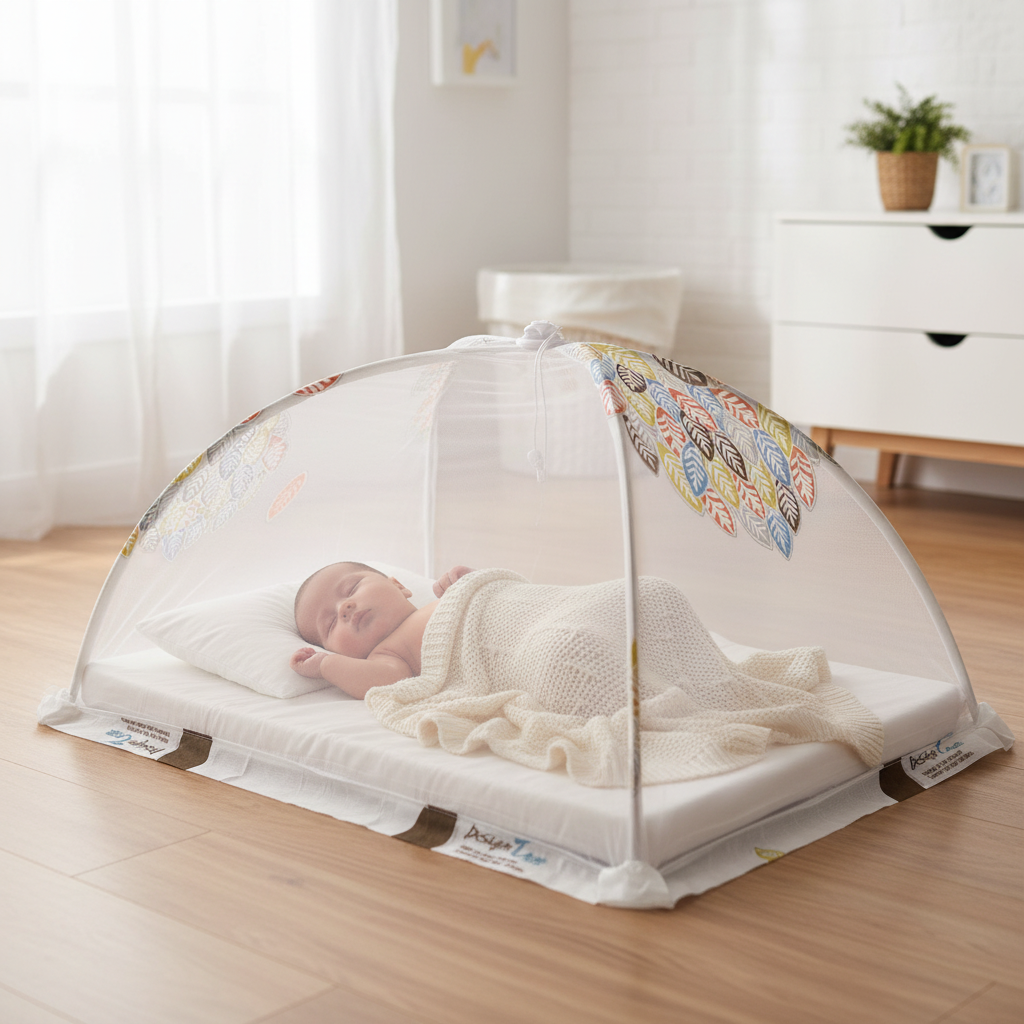 Foldable Baby Mosquito Net – Portable Newborn Cot & Pram Protector