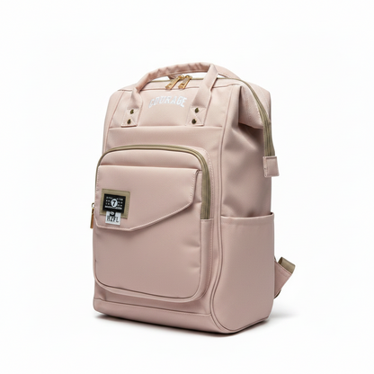Baby Diaper Bag – Large Capacity Water-Resistant Mummy Bag | Pink & Brown