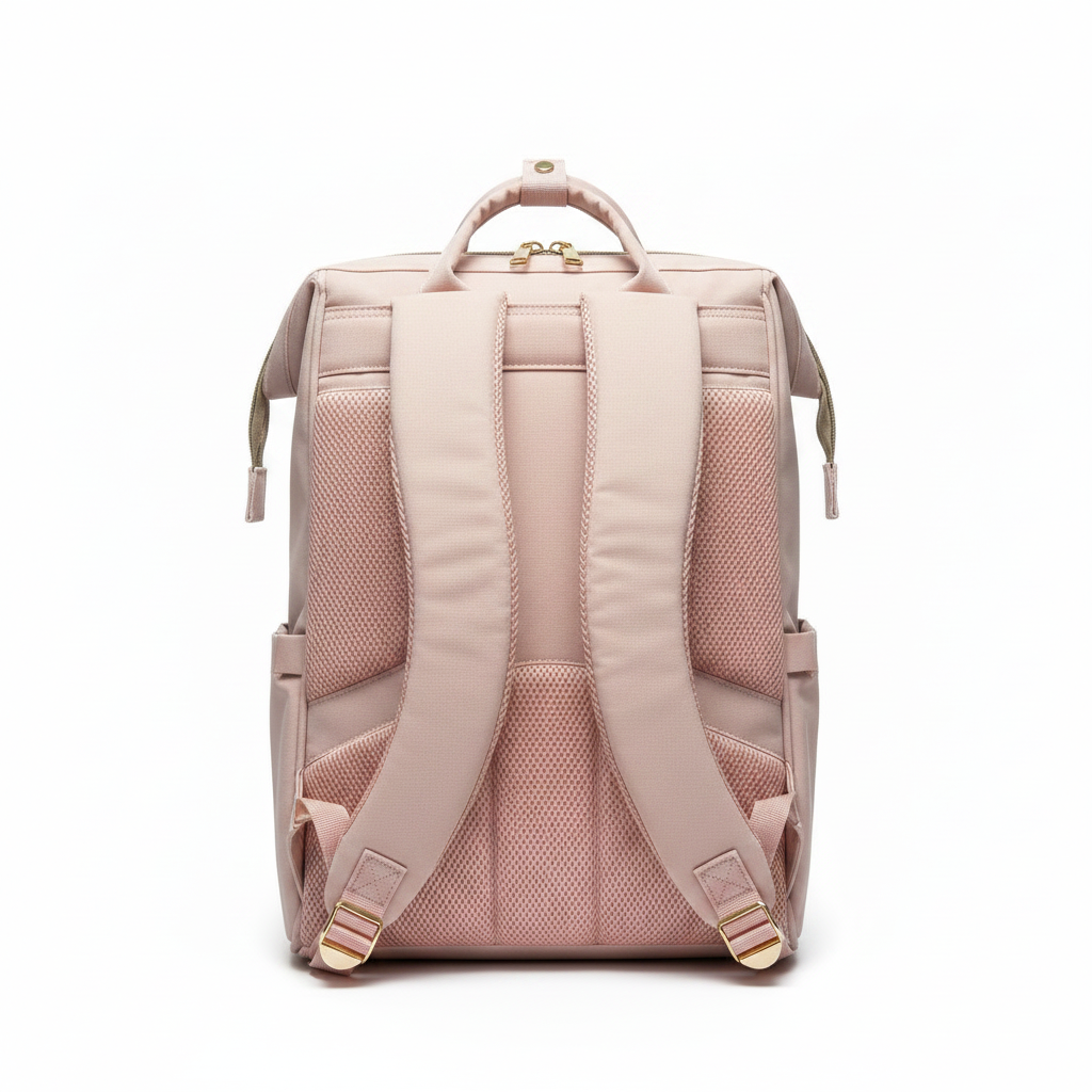 Baby Diaper Bag – Large Capacity Water-Resistant Mummy Bag | Pink & Brown