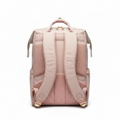 Baby Diaper Bag – Large Capacity Water-Resistant Mummy Bag | Pink & Brown
