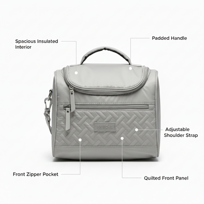 Baby Diaper Bag – Compact Water-Resistant Mummy Bag | Gray, Green & Purple