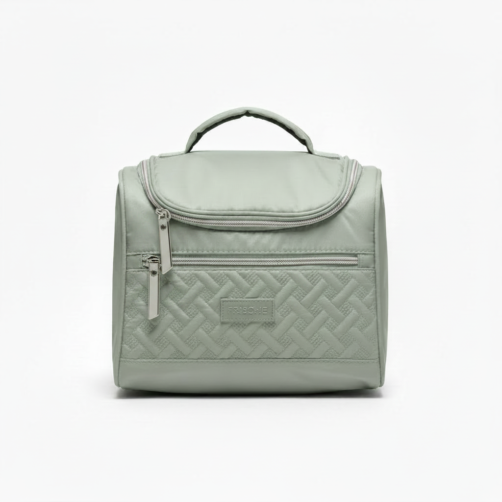 Baby Diaper Bag – Compact Water-Resistant Mummy Bag | Gray, Green & Purple