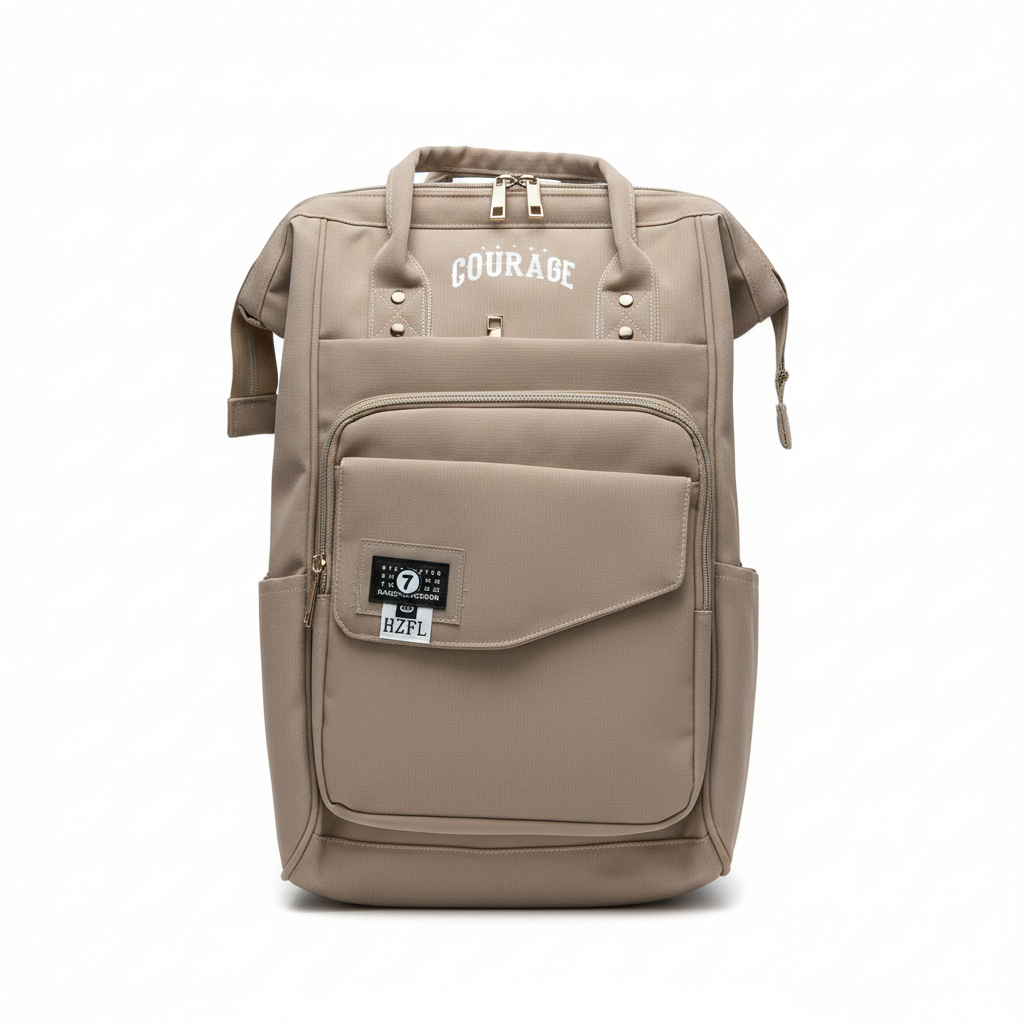 Baby Diaper Bag – Large Capacity Water-Resistant Mummy Bag | Pink & Brown
