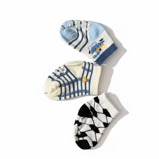 Baby Socks Cotton Soft Pack of 3