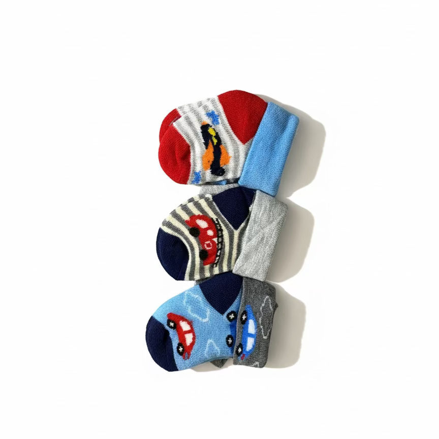 Baby Socks Cotton Soft Pack of 3