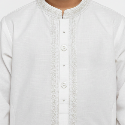 Boys White Kurta Shalwar - Traditional Outfit 1-4Y