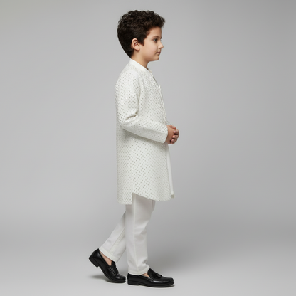 Boys Kurta Shalwar with Long Waistcoat - Traditional Outfit 1-4Y