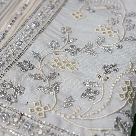 Boys White Kurta Shalwar with Embroidered Waistcoat - Traditional Outfit 1-7Y