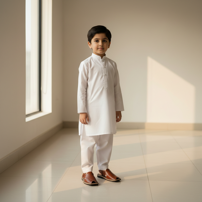 Kids Burgundy Peshawari Chappal - Handmade Traditional Sandals
