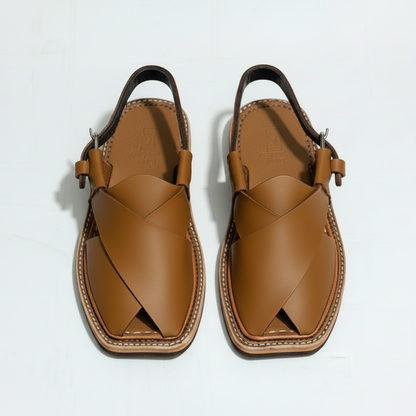 Kids Camel Peshawari Chappal - Handmade Traditional Sandals