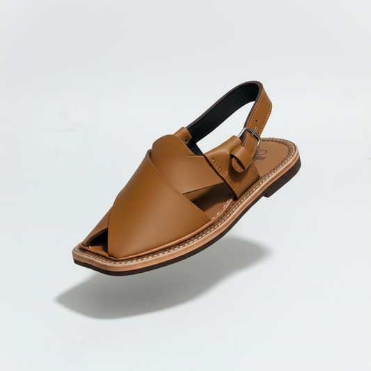 Kids Camel Peshawari Chappal - Handmade Traditional Sandals