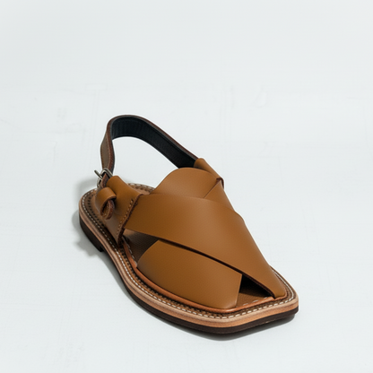 Kids Camel Peshawari Chappal - Handmade Traditional Sandals