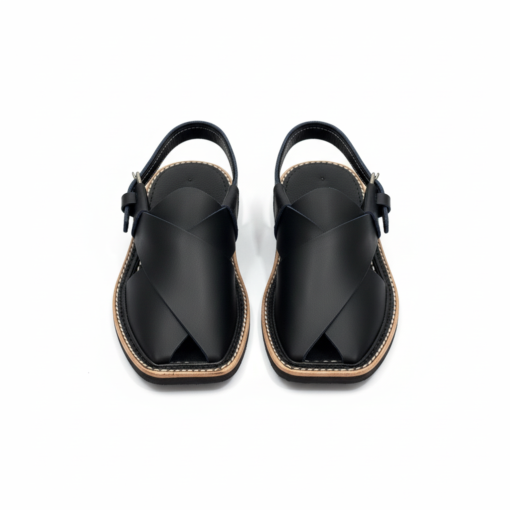 Kids Peshawari Chappal Round Shape - Handmade Traditional Sandals