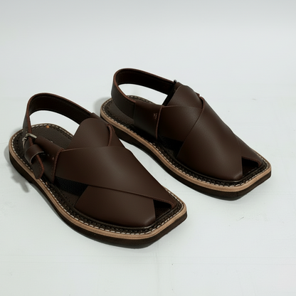 Kids Peshawari Chappal Round Shape - Handmade Traditional Sandals