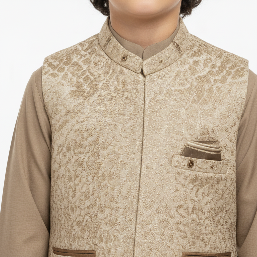 Boys Traditional Kurta Shalwar Set - Premium Pakistani Outfit
