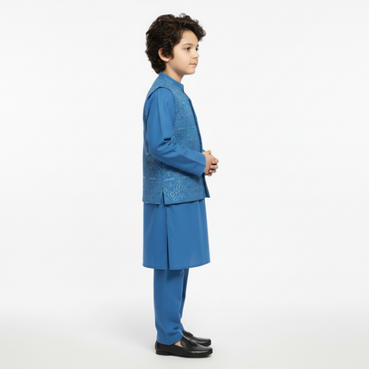 Boys Traditional Kurta Shalwar - Classic Pakistani Outfit 4-7Y
