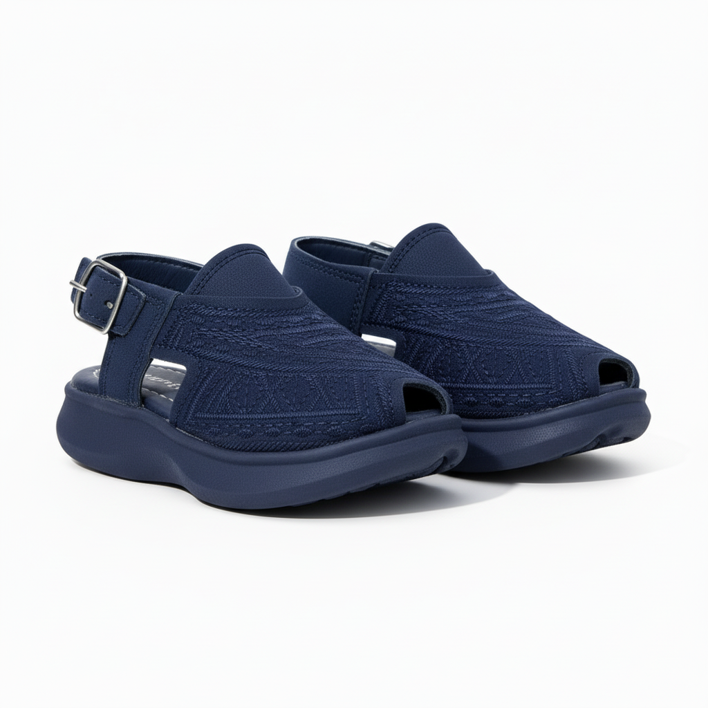 Kids Peshawari chappal embroidered design handmade sandals