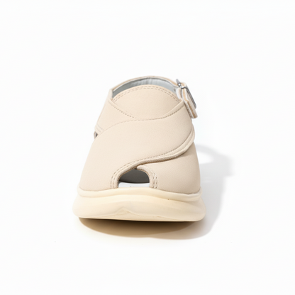 Kids Peshawari Chappal Cream - Soft Sole Traditional Sandals