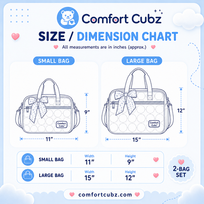 Baby Diaper Bag Set with Changing Mat - Large Capacity Premium Mummy Bag Complete