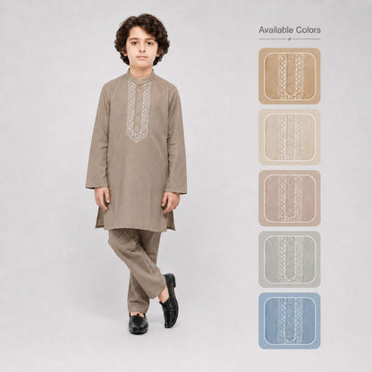 Boys Cotton Kurta Shalwar – Premium 2-Piece Set | Multiple Colours