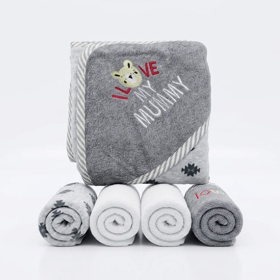 Baby Bath Towel Cotton Hooded Bundle 4 Colors - Random Designs