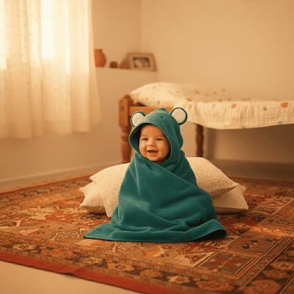 Baby Bath Towel Cotton Hooded Absorbent - Comfort Cubz