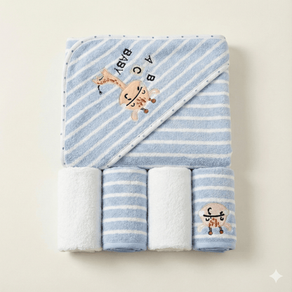 Baby Bath Towel Cotton Hooded Bundle 4 Colors - Comfort Cubz