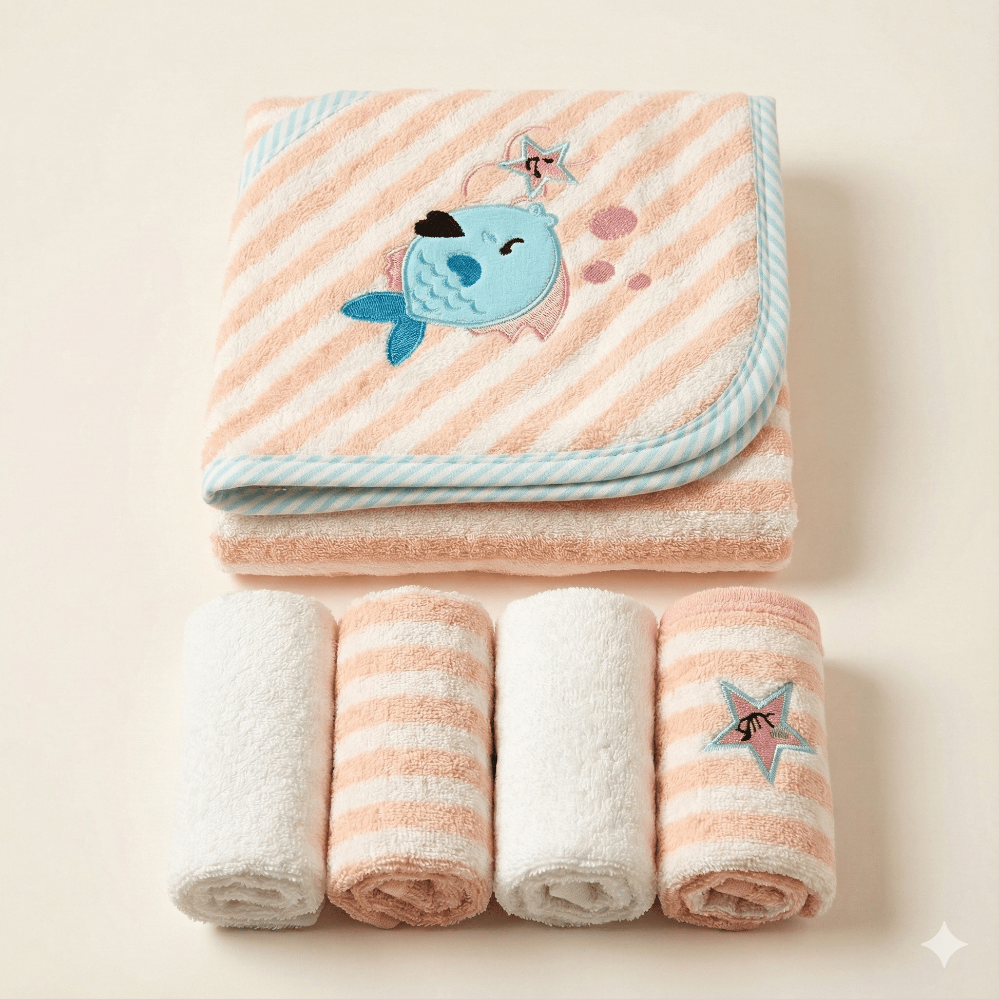 Baby Bath Towel Cotton Hooded Bundle 4 Colors - Comfort Cubz