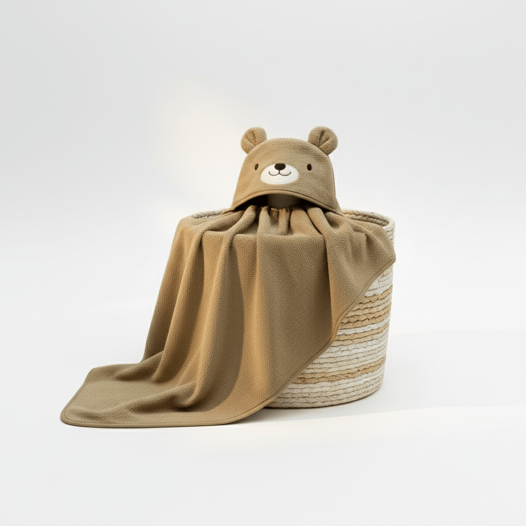 Baby Bath Towel Cotton Hooded Panda Design - Comfort Cubz