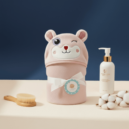 Baby Bath Towel Cotton Hooded Rabbit Design - Comfort Cubz