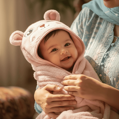 Baby Bath Towel Cotton Hooded Rabbit Design - Comfort Cubz