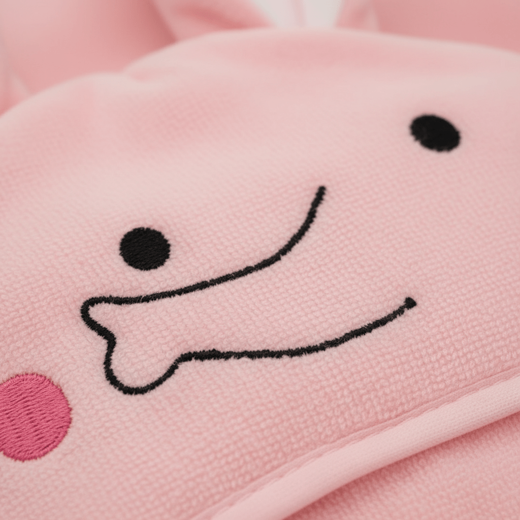 Baby Bath Towel Cotton Pink Elephant Design - Comfort Cubz