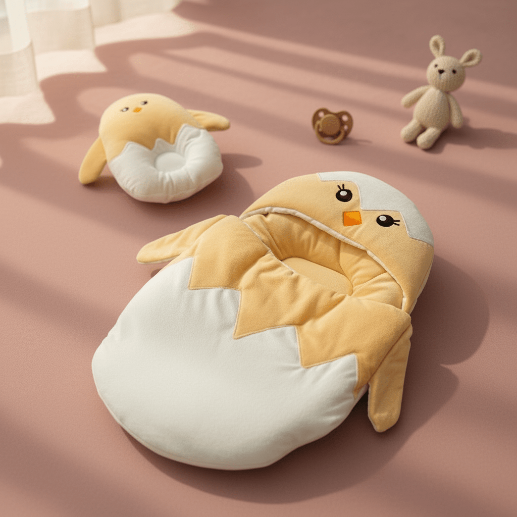 Baby Bed Portable Bird Design with Pillow - Comfort Cubz