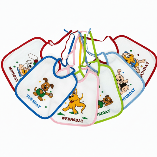 Baby Bib Cotton Drool Absorbent Pack of 2 - Comfort Cubz