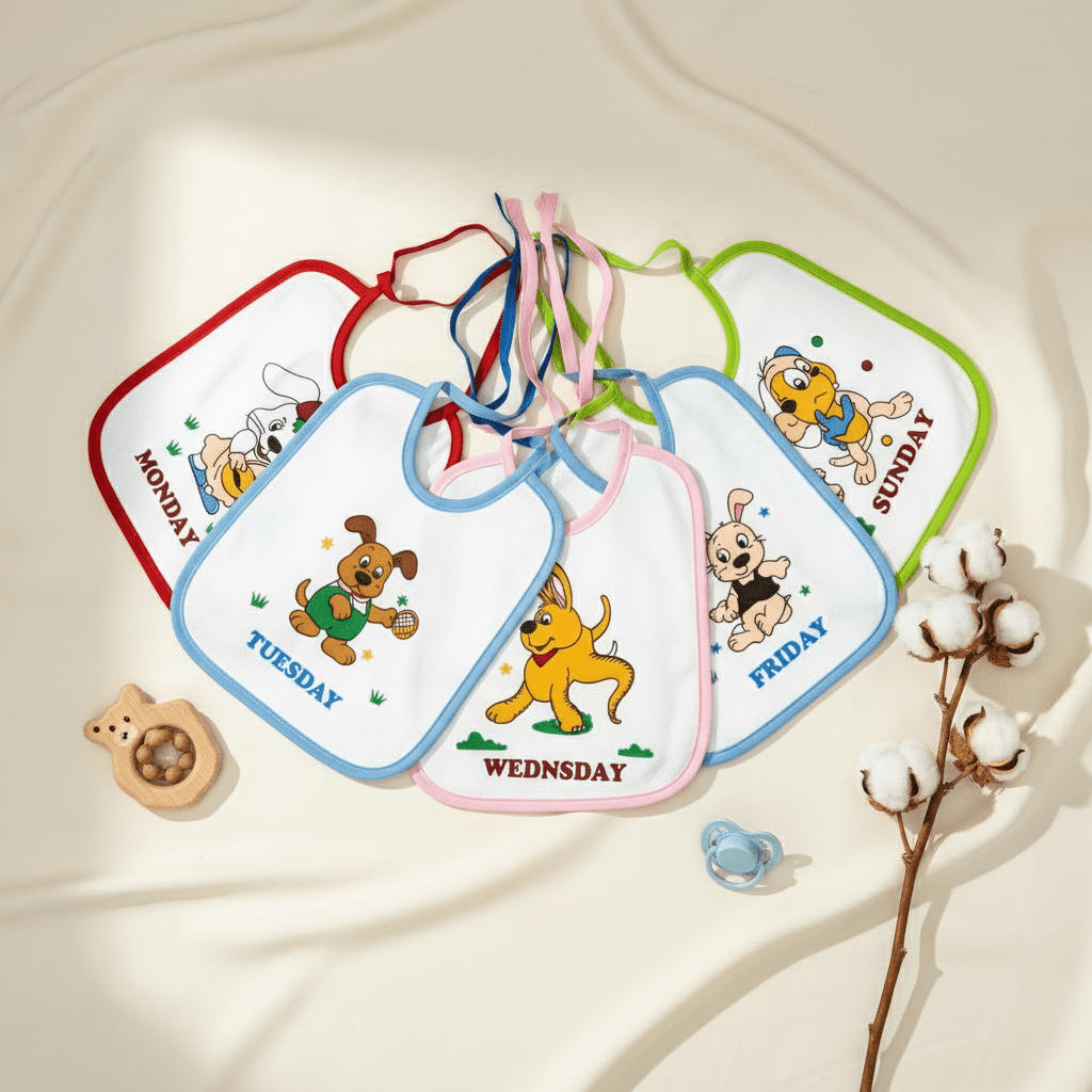 Baby Bib Cotton Drool Absorbent Pack of 2 - Comfort Cubz